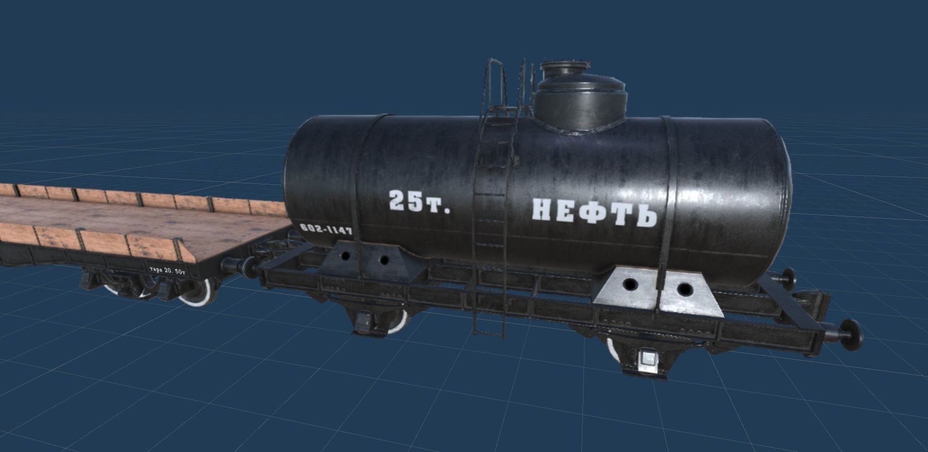 Russian locomotive class FD Low-poly 3D model_3