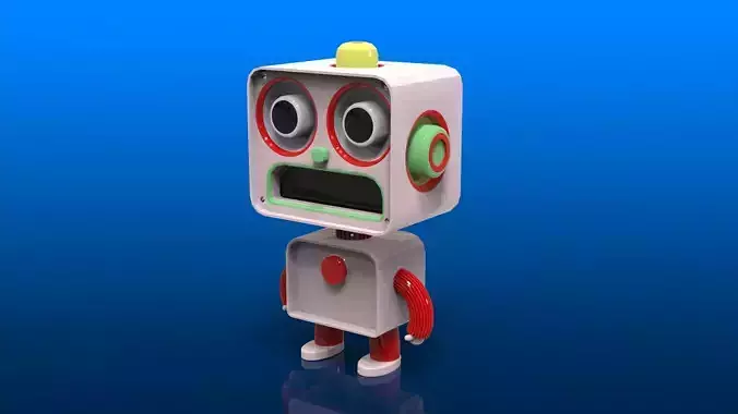 Toy Robot Low-poly 3D model