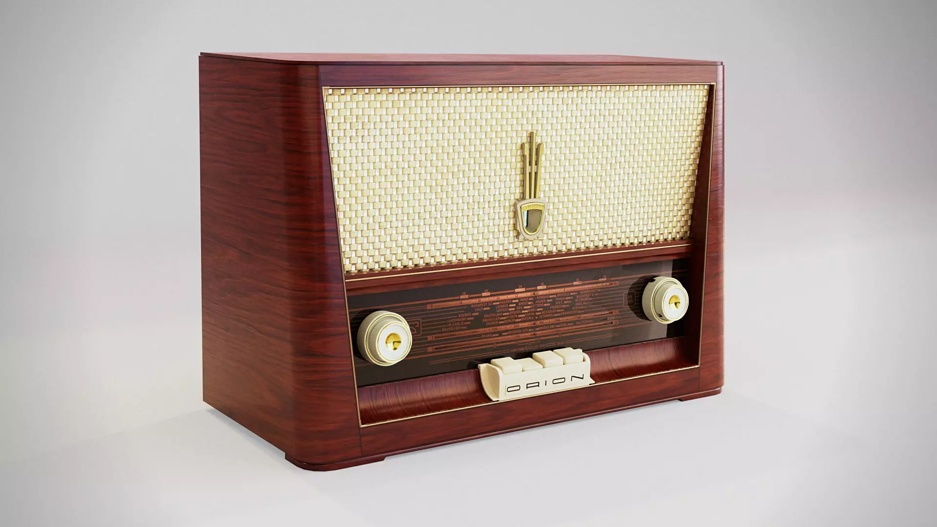 Vintage radio from 1957 3D model