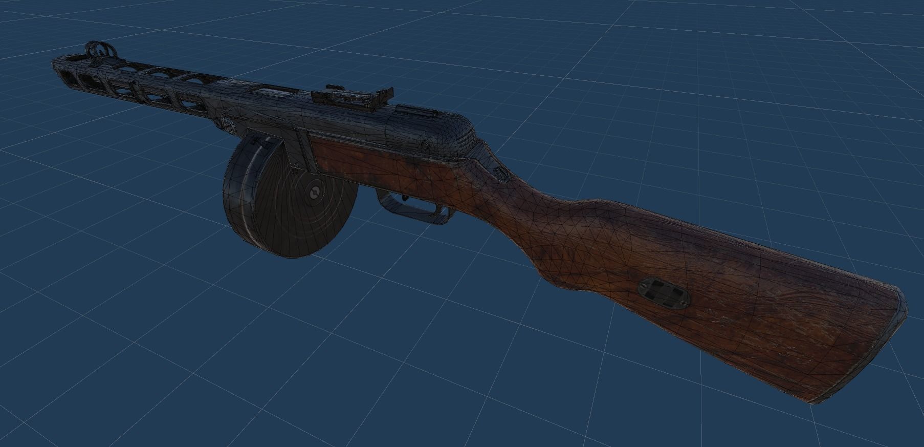 PPSh-41 Low-poly 3D model_6