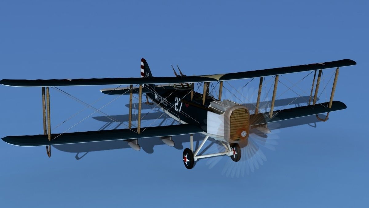 Airco DH-4 Bomber US Marines 3D model_2