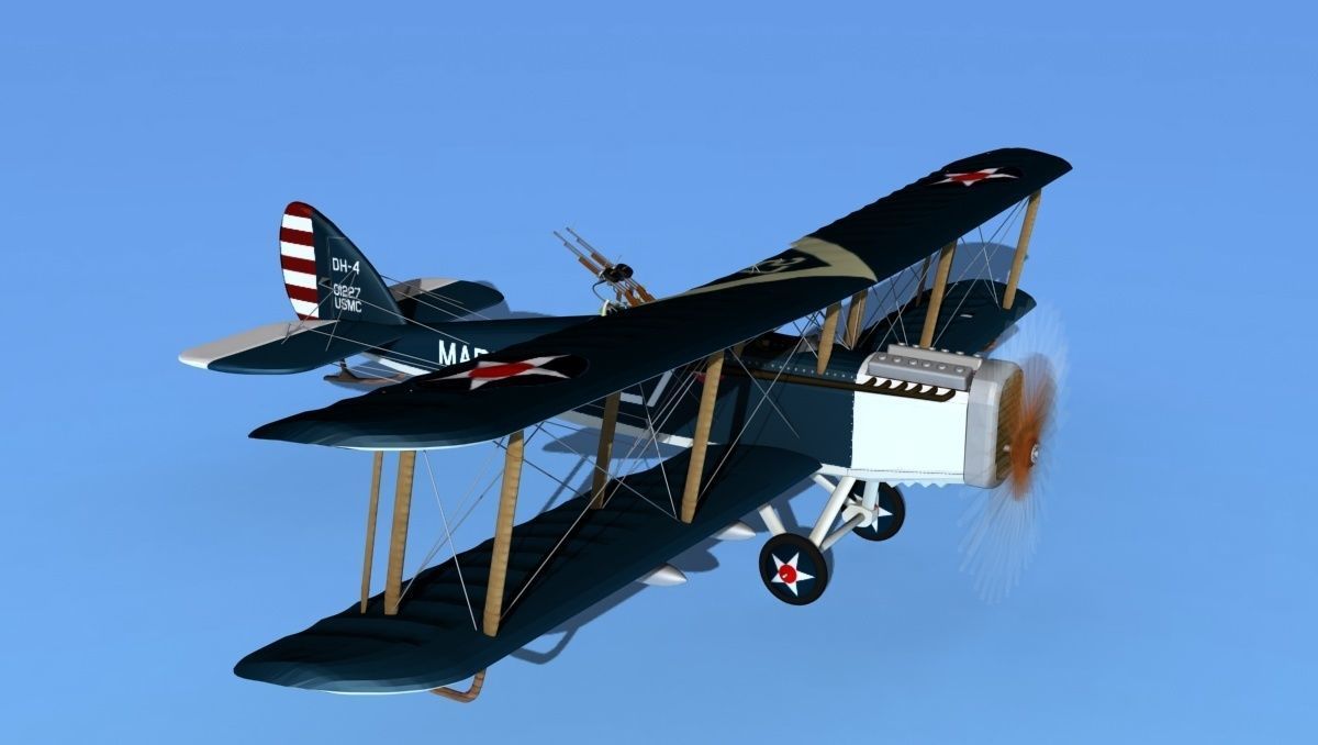 Airco DH-4 Bomber US Marines 3D model_3