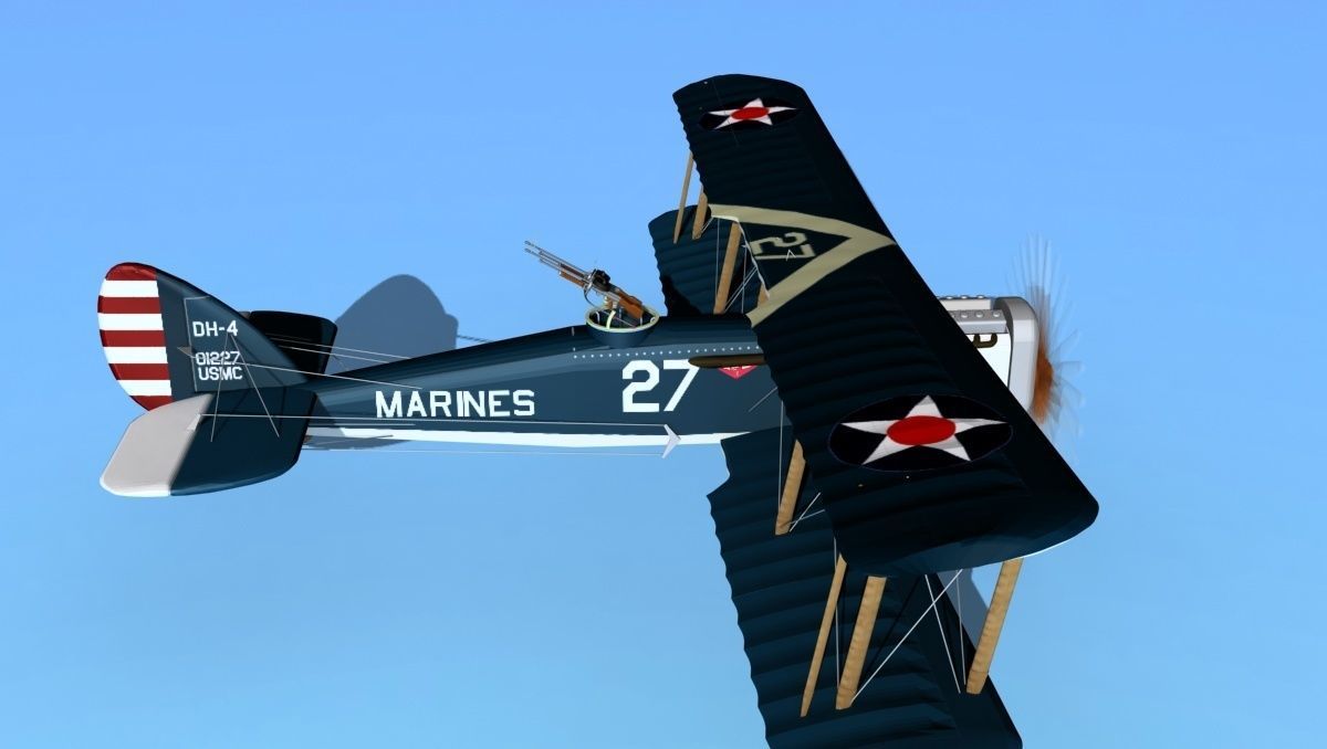 Airco DH-4 Bomber US Marines 3D model_4