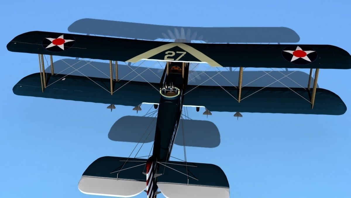 Airco DH-4 Bomber US Marines 3D model_6