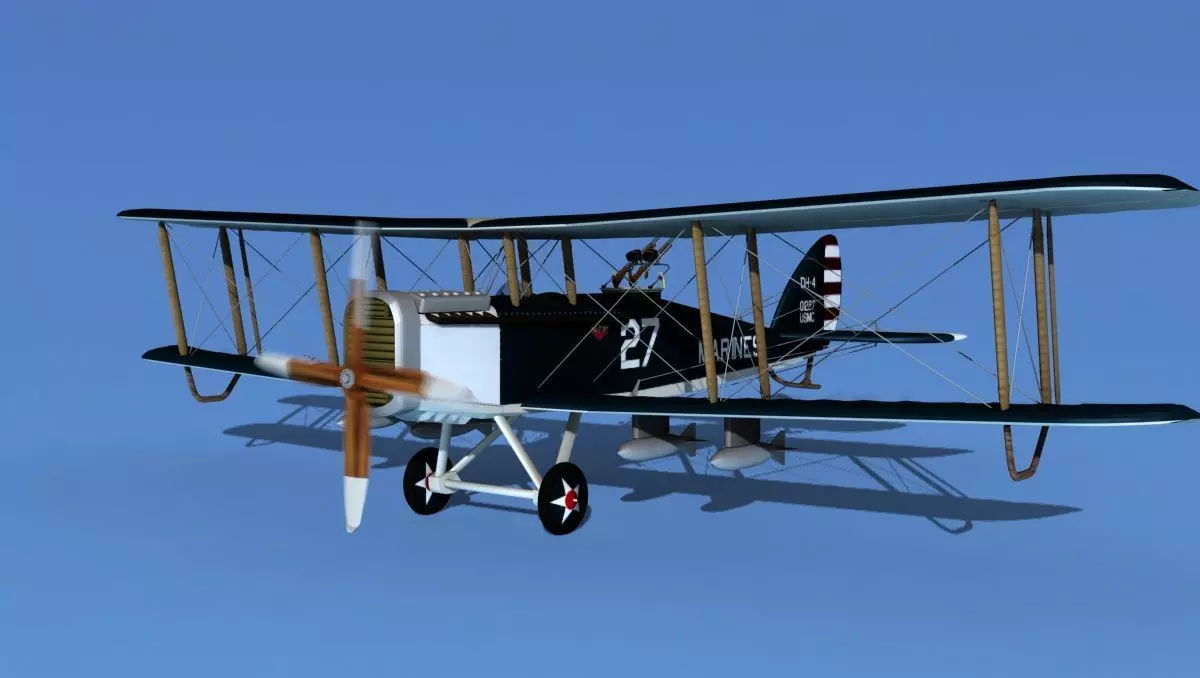 Airco DH-4 Bomber US Marines 3D model_0