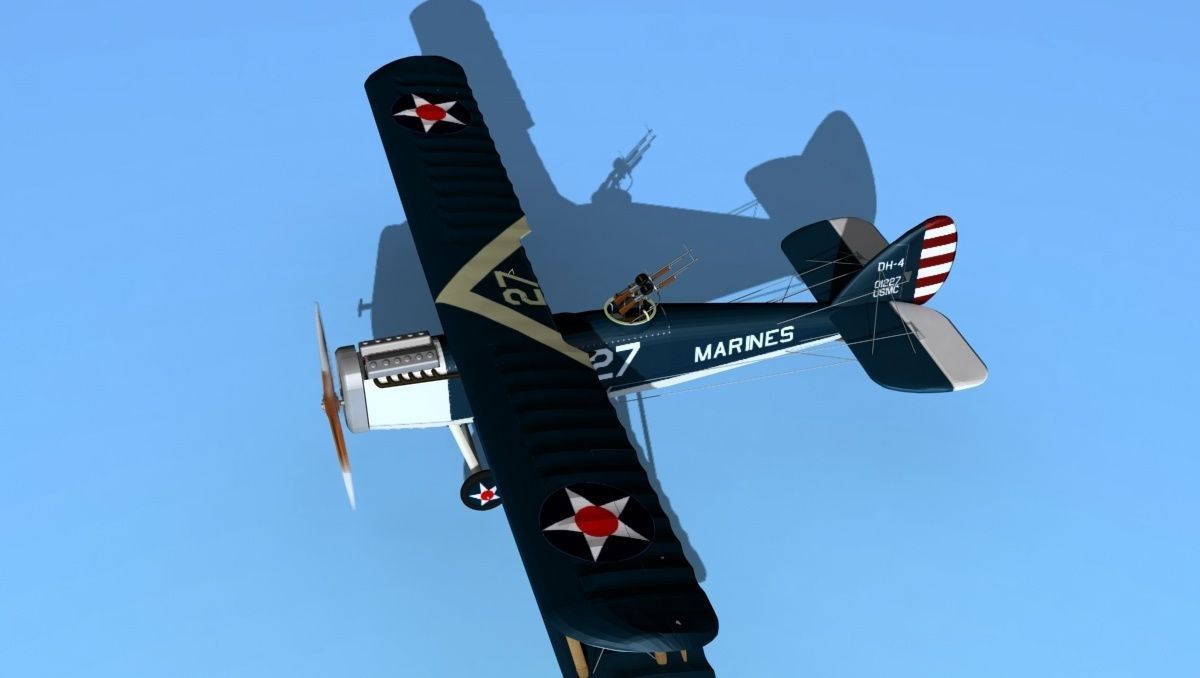 Airco DH-4 Bomber US Marines 3D model_9