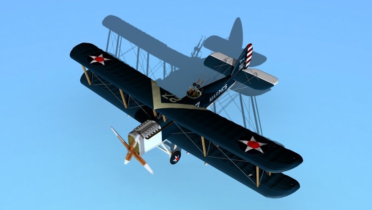 Airco DH-4 Bomber US Marines 3D model_10