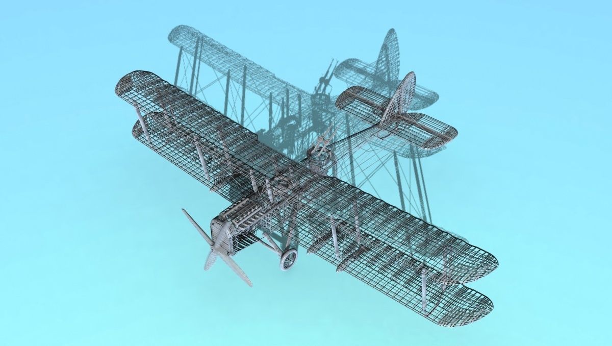 Airco DH-4 Bomber US Marines 3D model_14