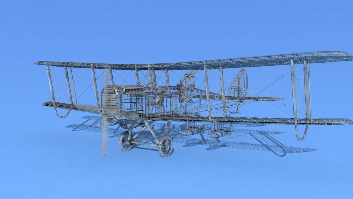 Airco DH-4 Bomber US Marines 3D model_11