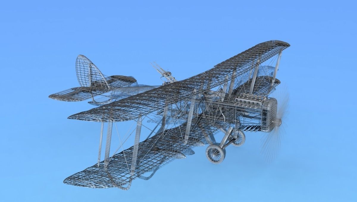 Airco DH-4 Bomber US Marines 3D model_12