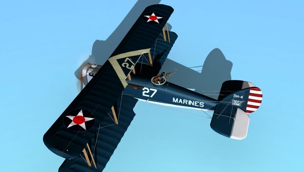 Airco DH-4 Bomber US Marines 3D model_8