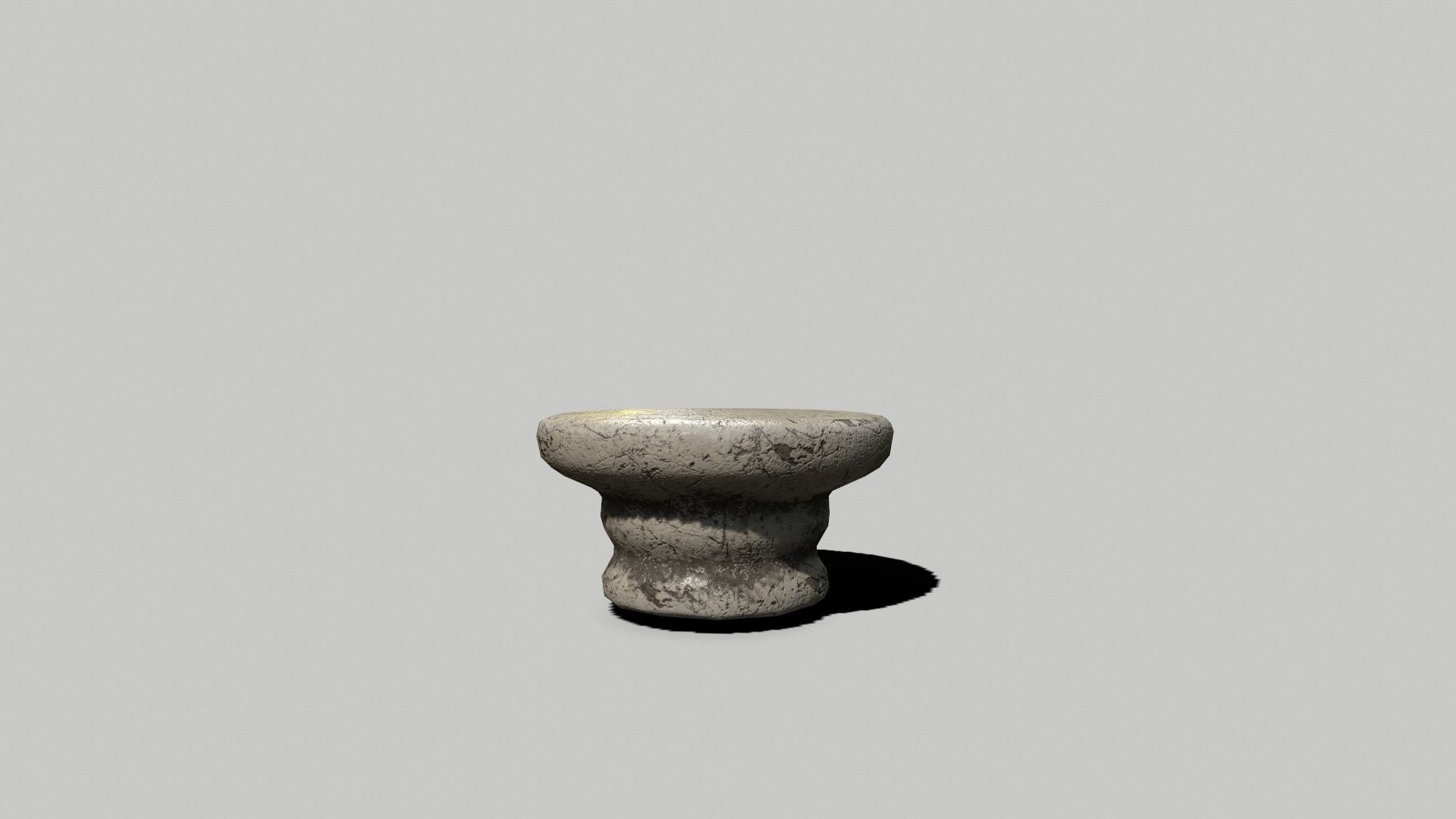 Altar Set stone wheel Low-poly 3D model_15
