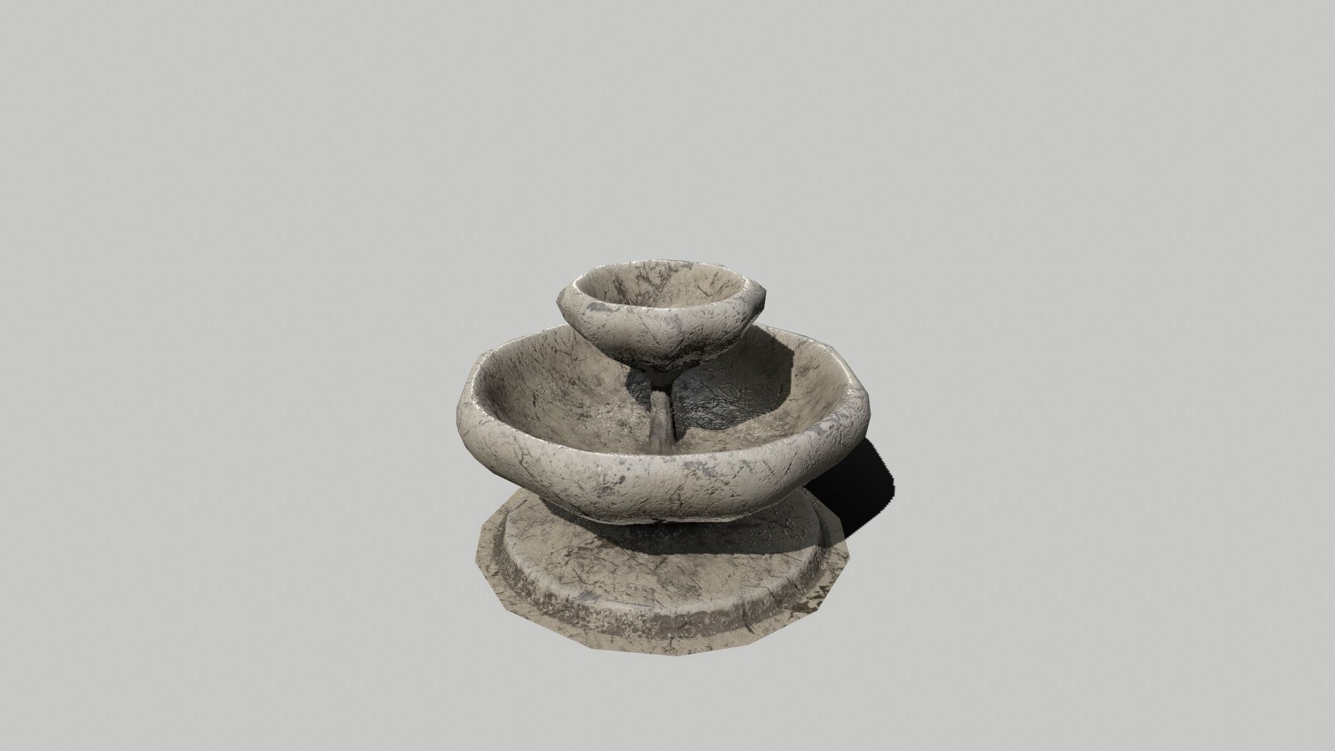 Altar Set stone wheel Low-poly 3D model_10