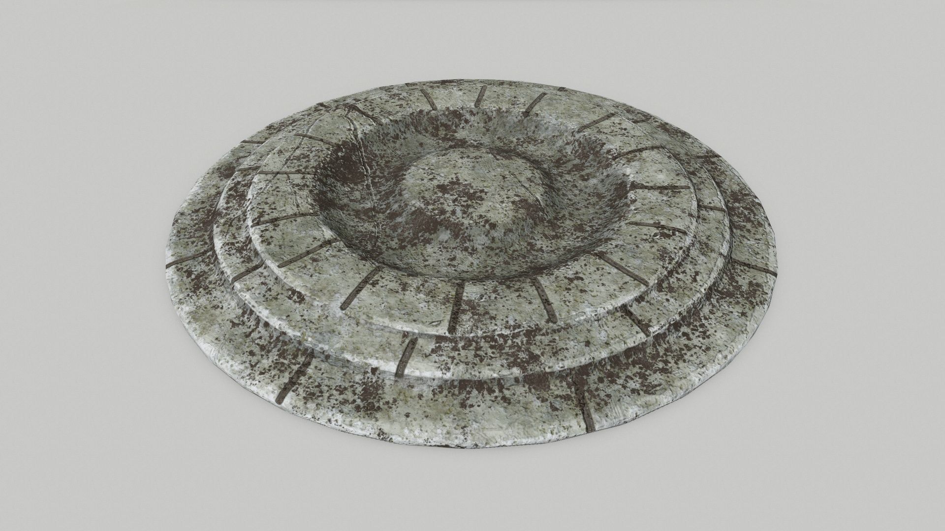 Altar Set stone wheel Low-poly 3D model_17