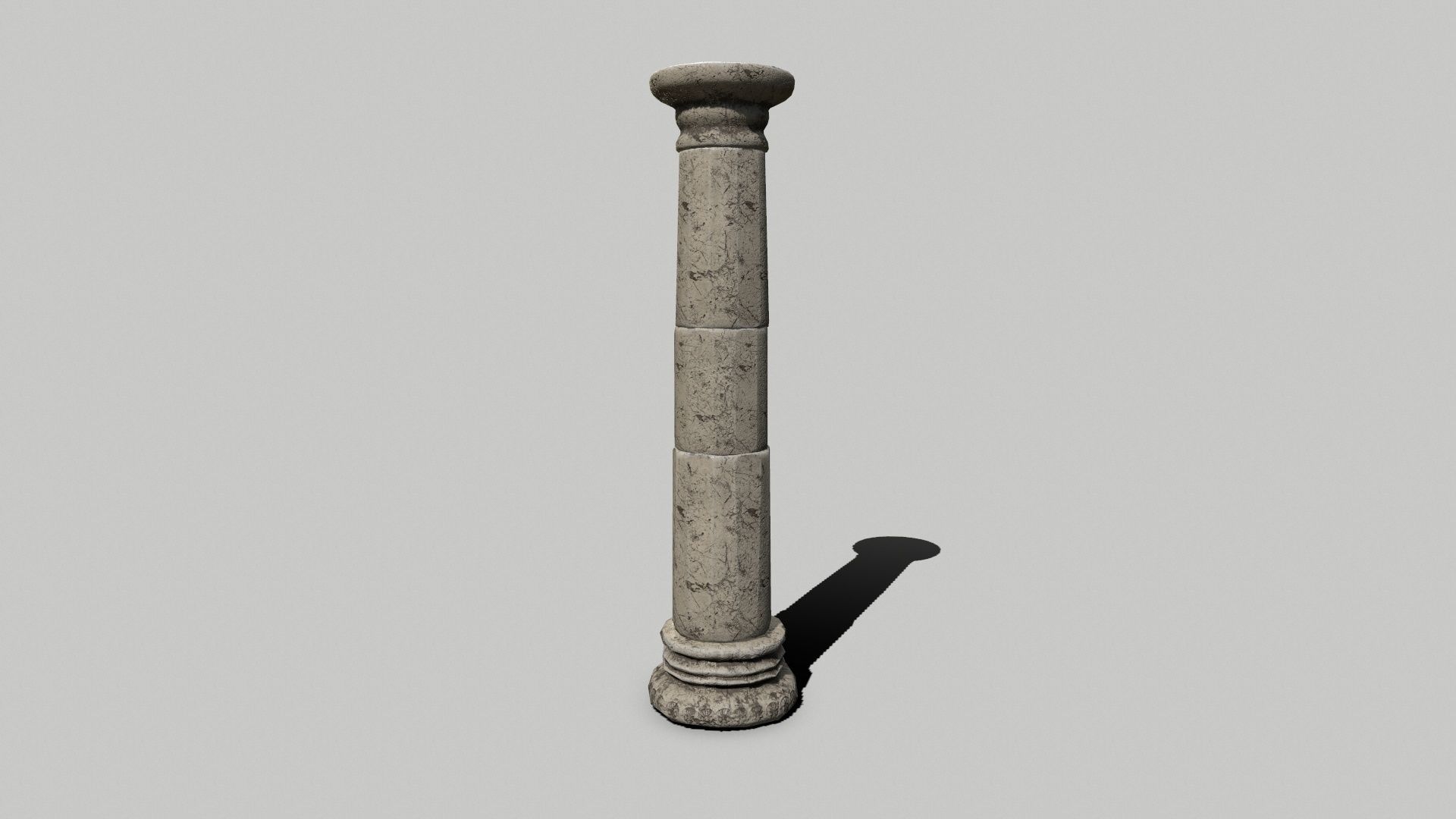 Altar Set stone wheel Low-poly 3D model_9