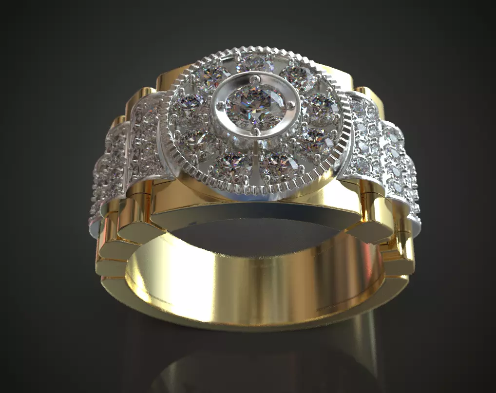 Watch band diamond ring 3D print model