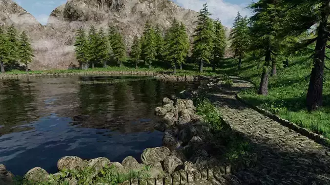 Park Pound Scene 3D model