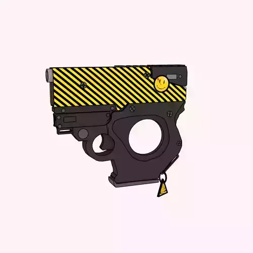 Sci Fi Psitol -Rigged- Ready for Video Games Low-poly 3D model