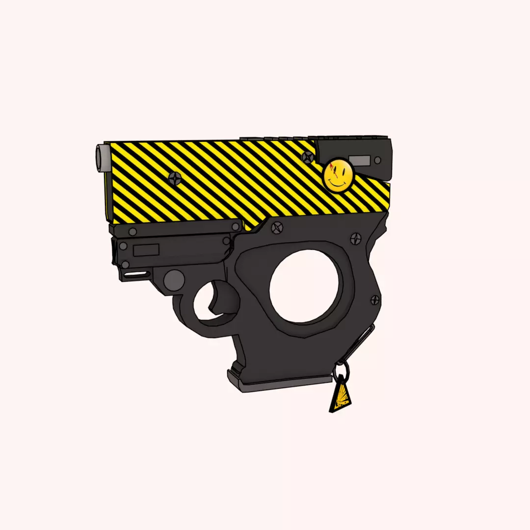 Sci Fi Psitol -Rigged- Ready for Video Games Low-poly 3D model_0