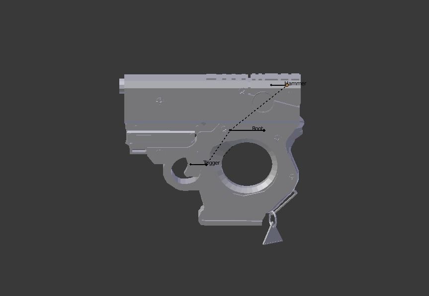 Sci Fi Psitol -Rigged- Ready for Video Games Low-poly 3D model_6