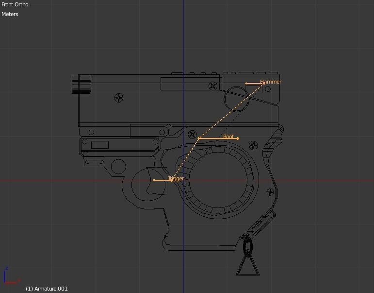 Sci Fi Psitol -Rigged- Ready for Video Games Low-poly 3D model_5