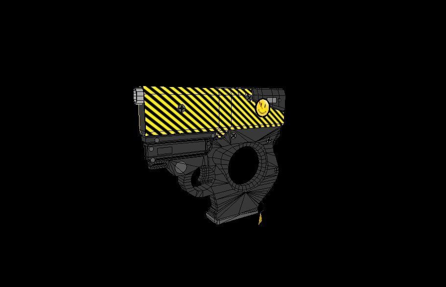 Sci Fi Psitol -Rigged- Ready for Video Games Low-poly 3D model_8