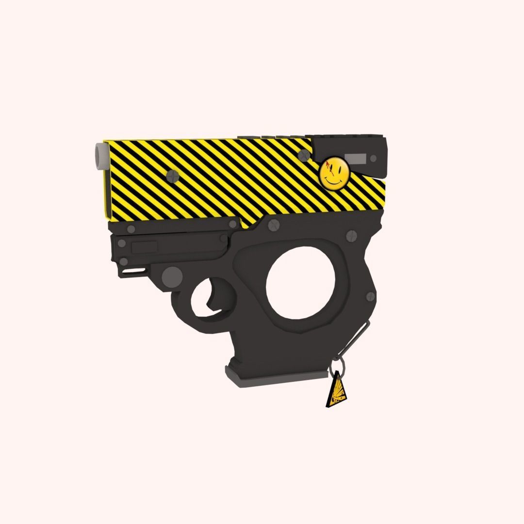 Sci Fi Psitol -Rigged- Ready for Video Games Low-poly 3D model_2