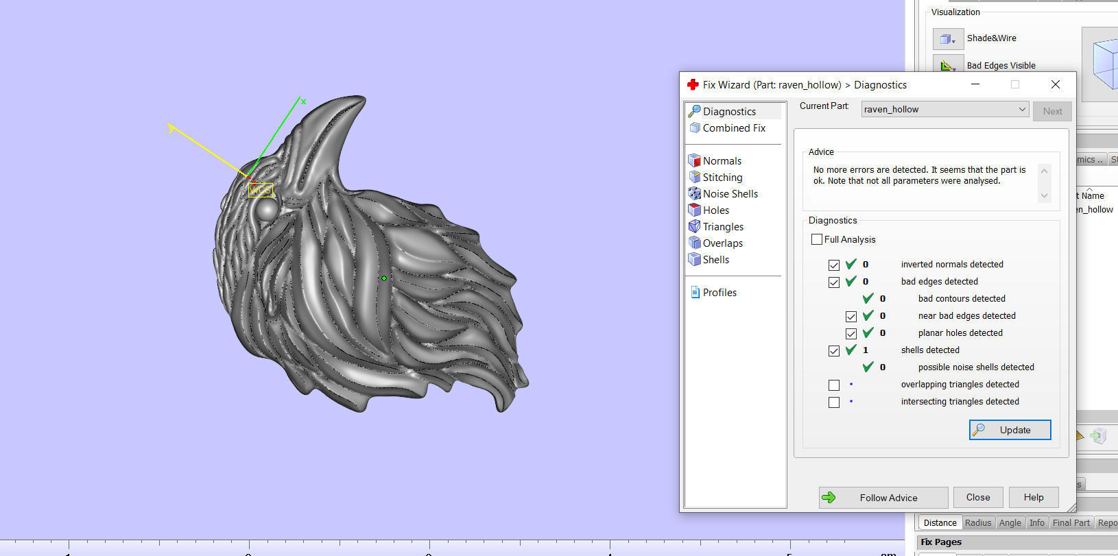 Raven relief pendant 3D print model 3D print model_7