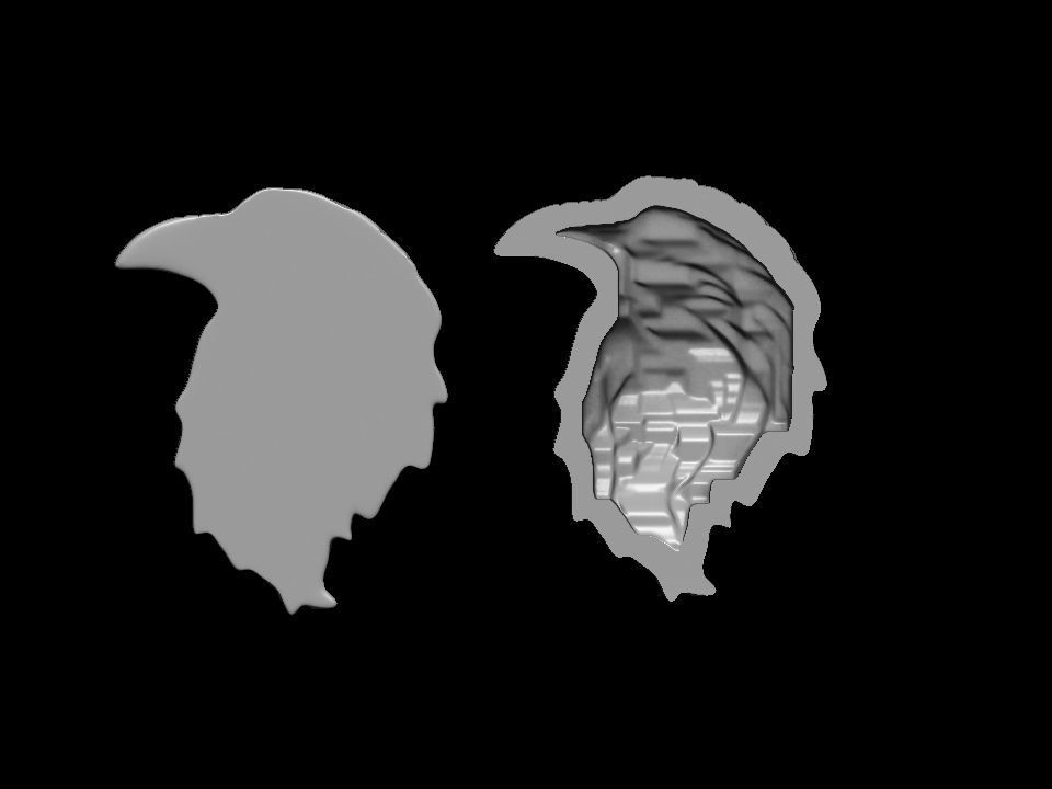 Raven relief pendant 3D print model 3D print model_1