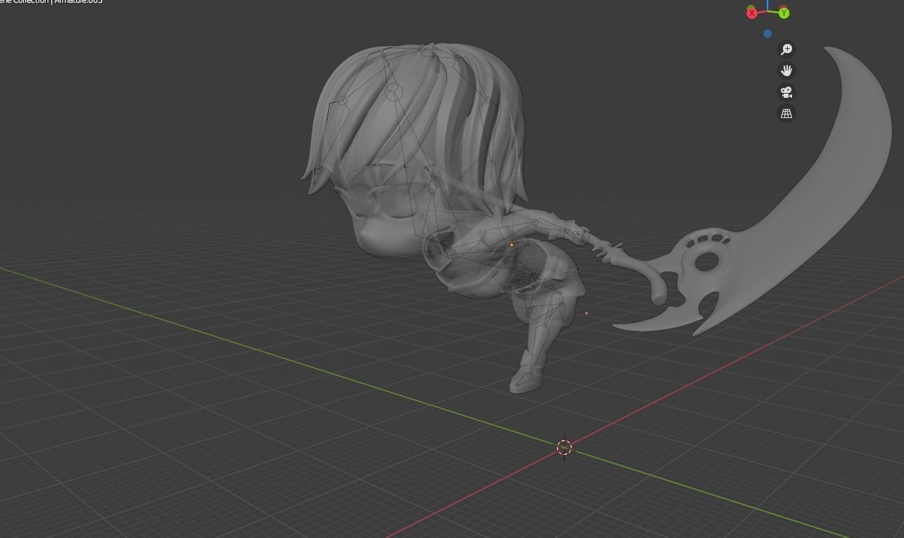 Chibi Female Base 3D print model_8