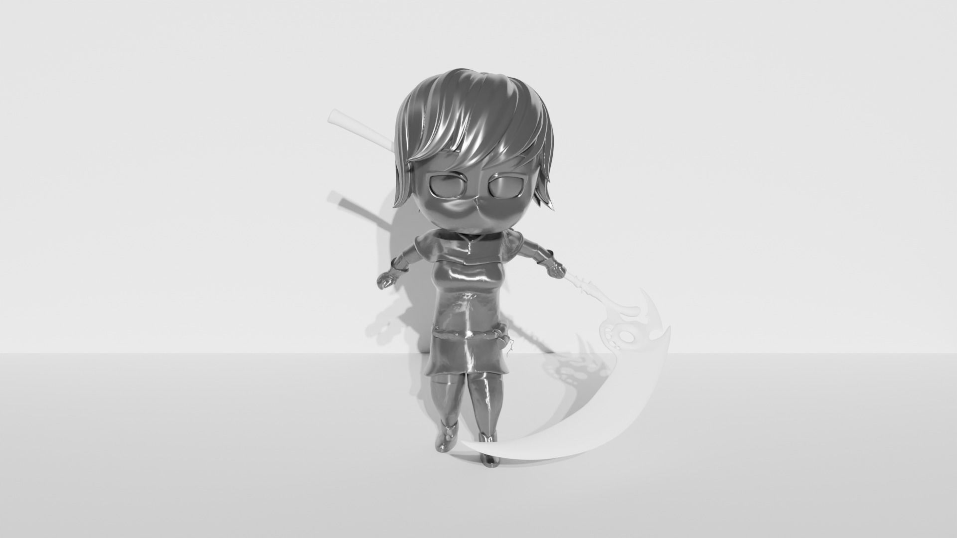 Chibi Female Base 3D print model_6