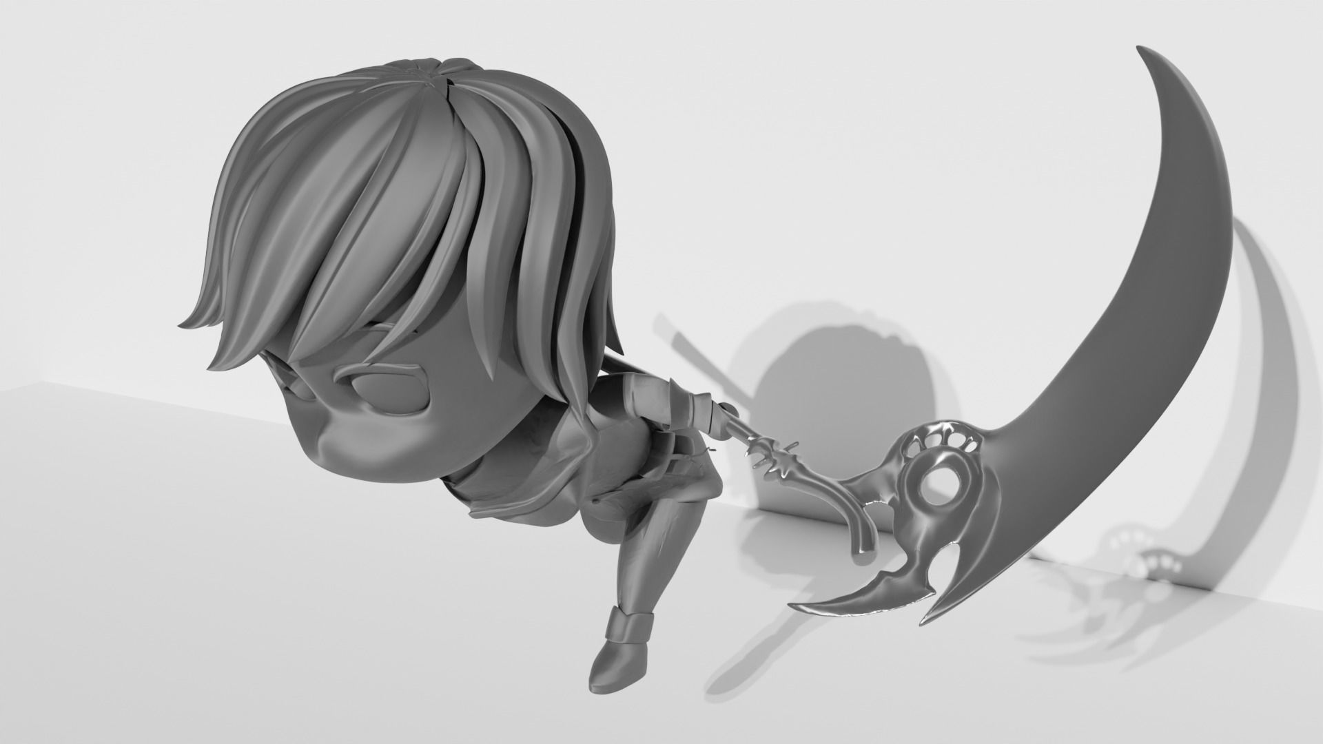 Chibi Female Base 3D print model_4