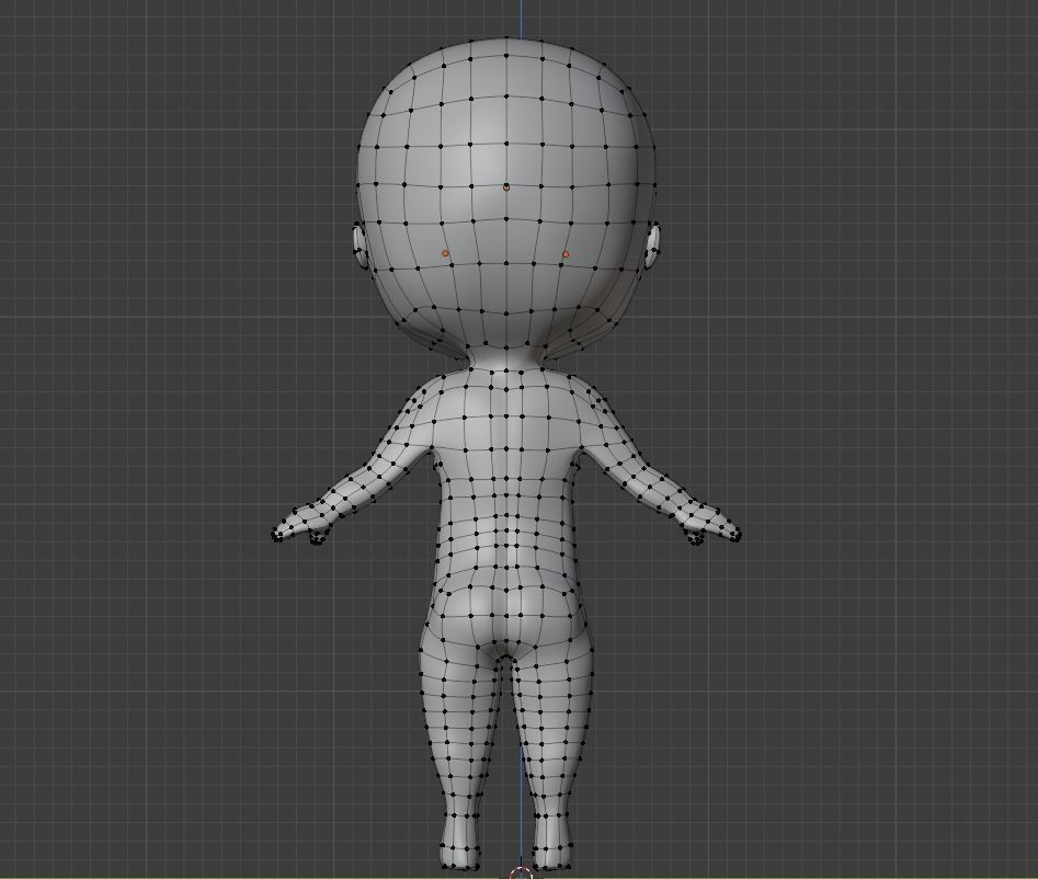 Chibi Female Base 3D print model_16