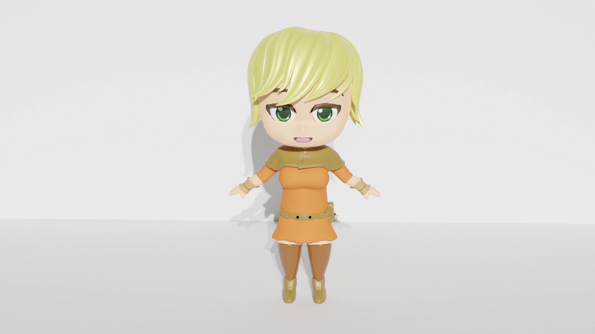 Chibi Female Base 3D print model_3