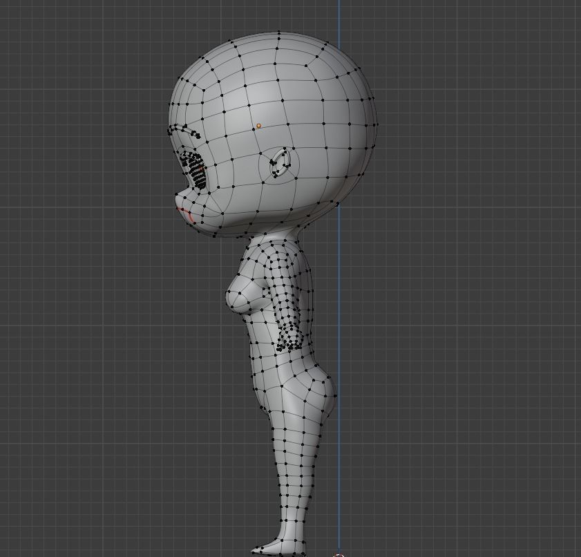 Chibi Female Base 3D print model_14