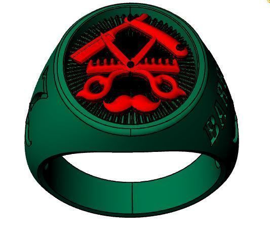 Barber ring 3D print model_4