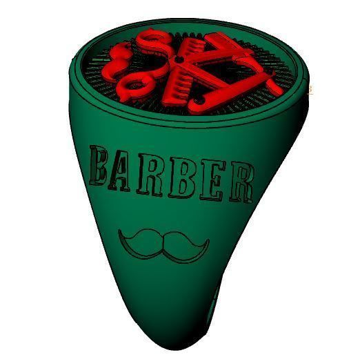 Barber ring 3D print model_5