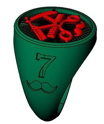 Barber ring 3D print model_3