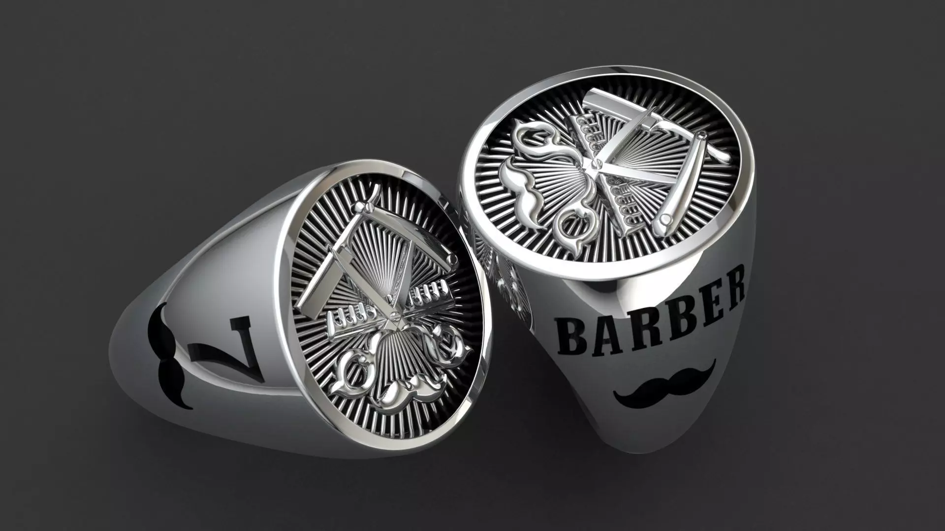 Barber ring 3D print model_0