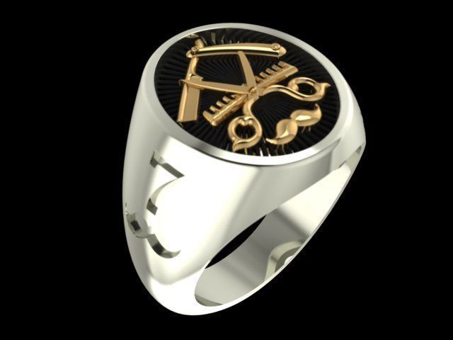 Barber ring 3D print model_1