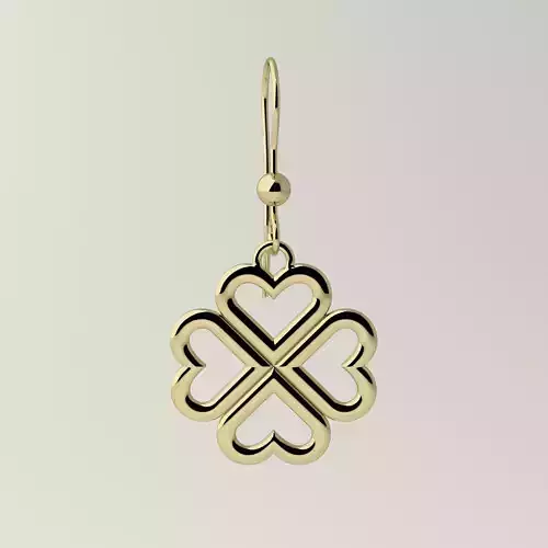 Heart flower earrings