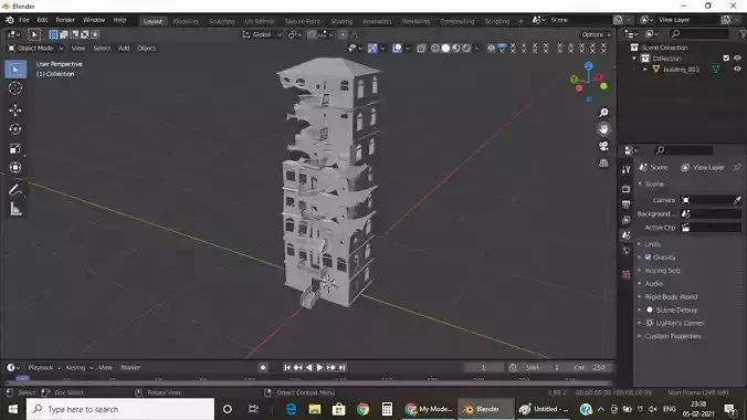 destroyed post apoclptic building