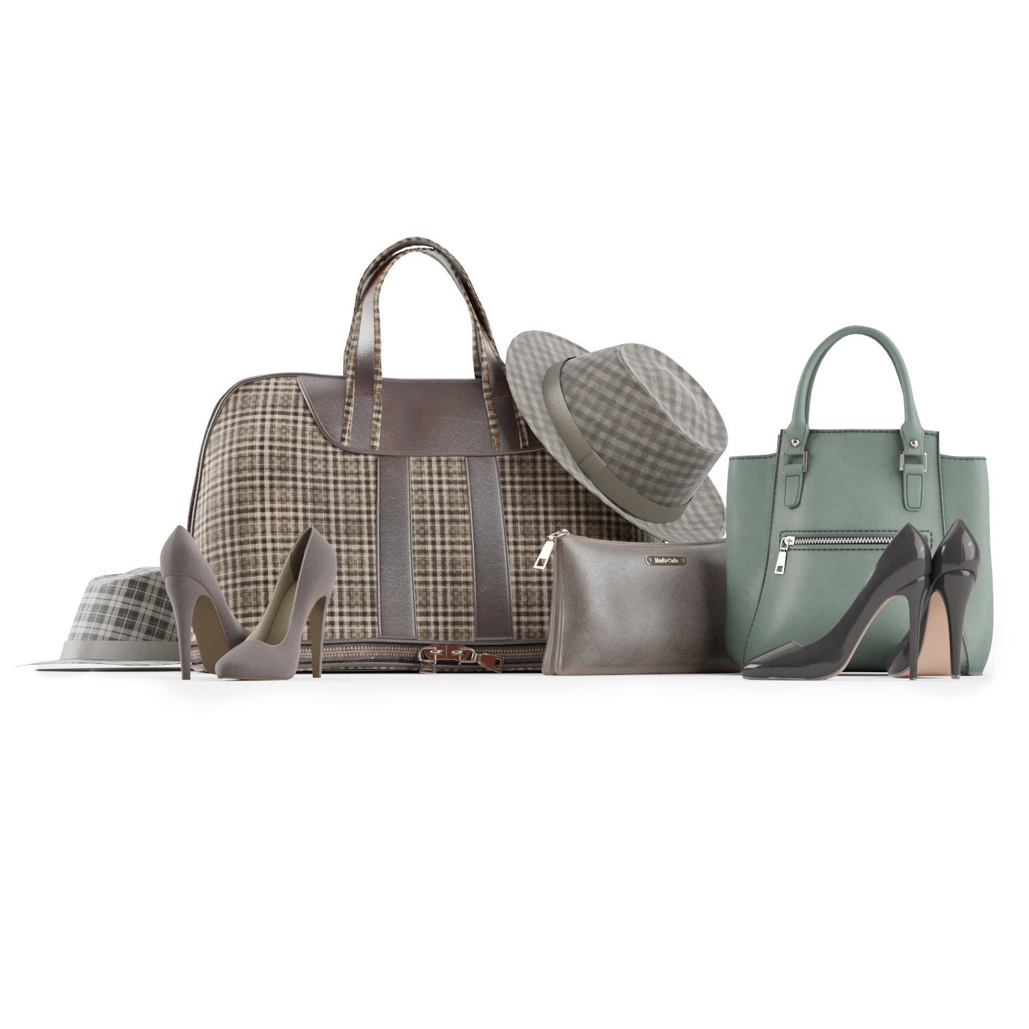 Wardrobe with clothes 3D model_9