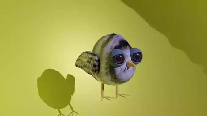 Stylized Bird for animations Free 3D model