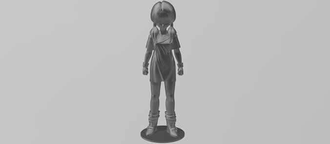 Videl woman in dress 3D print model