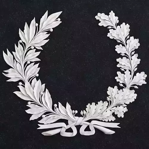 Wreath 1 laurel 3D print model