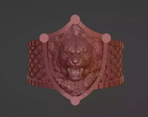 ring sculp tiger helmet