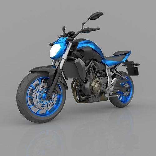Yamaha MT-07  FZ-07 Street Motorcycle Ready to Print STL File 3D print model