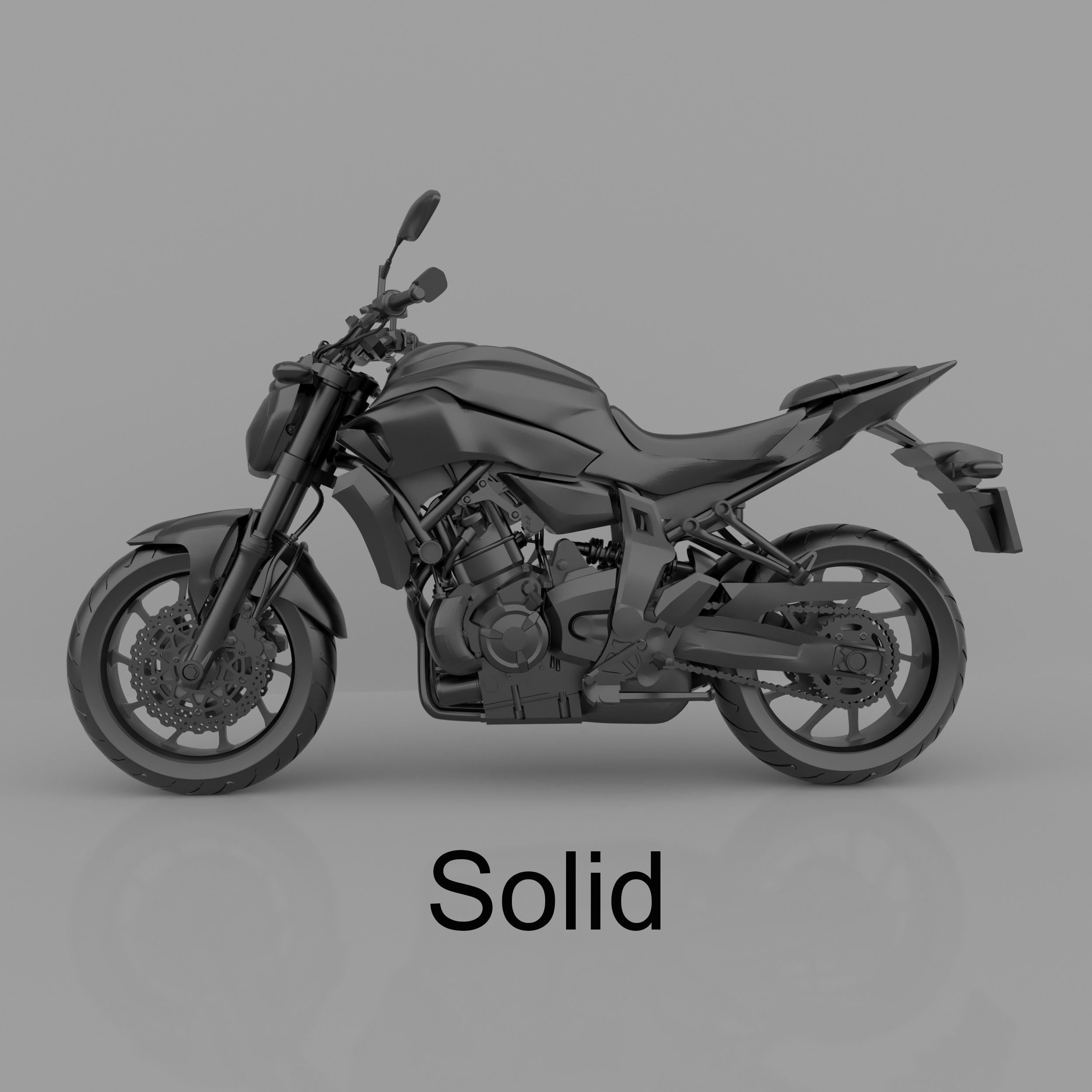 Yamaha MT-07  FZ-07 Street Motorcycle Ready to Print STL File 3D print model_12
