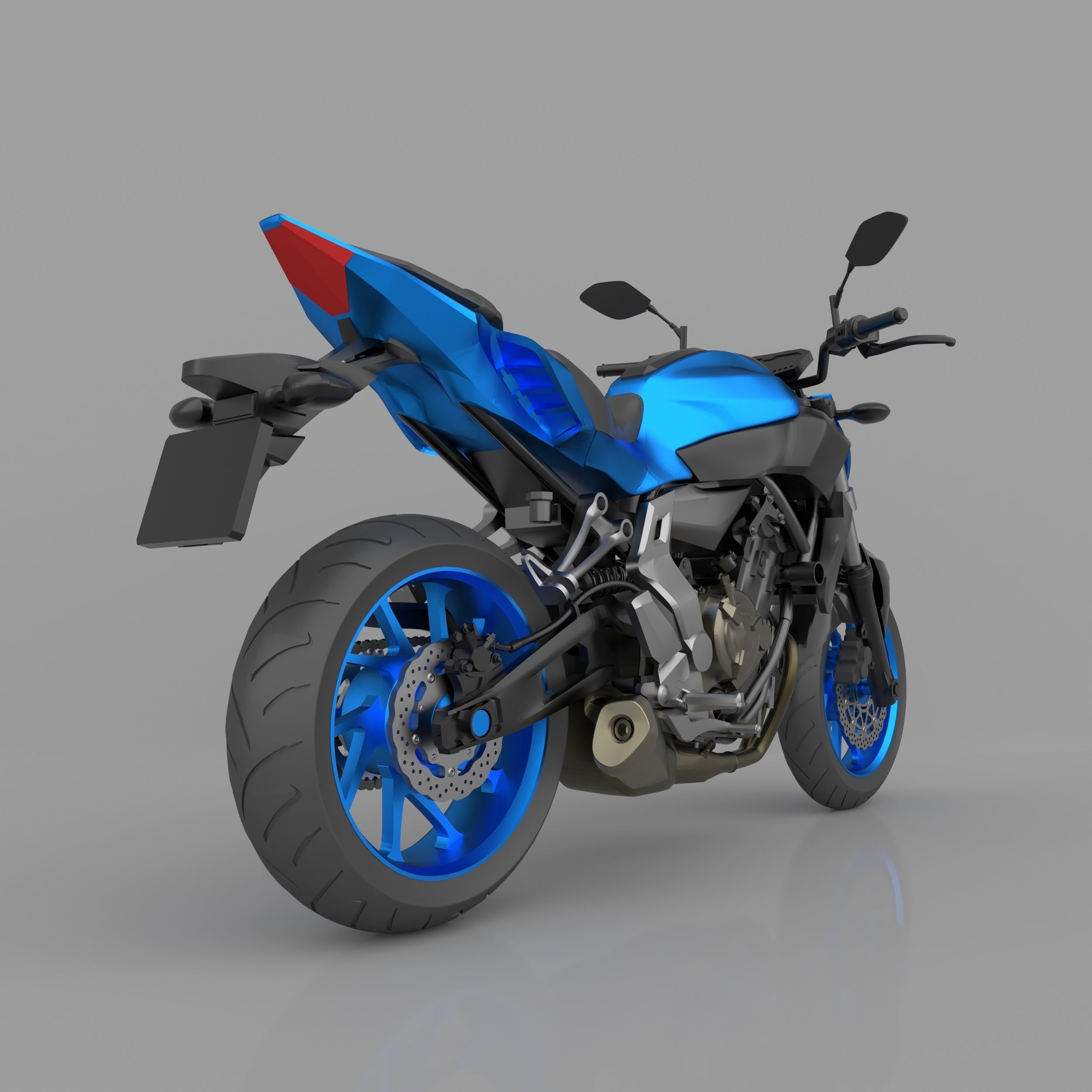 Yamaha MT-07  FZ-07 Street Motorcycle Ready to Print STL File 3D print model_3